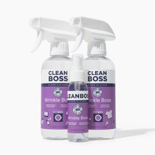 Wrinkle Boss Release Spray for Clothing - 2 Bottles plus 1 Mini Travel Size Wrin