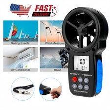 Digital Anemometer Wind Speed Meter 0.3-30M/s Wind Chill Air Flow Test  LCD HVAC