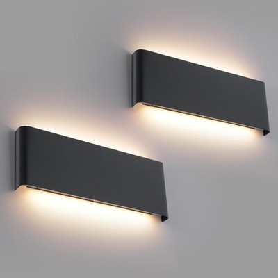 5 CCT (3000K-6500K) Adjustable Dimmable Wall Lamp 20W Modern Black LED vanity