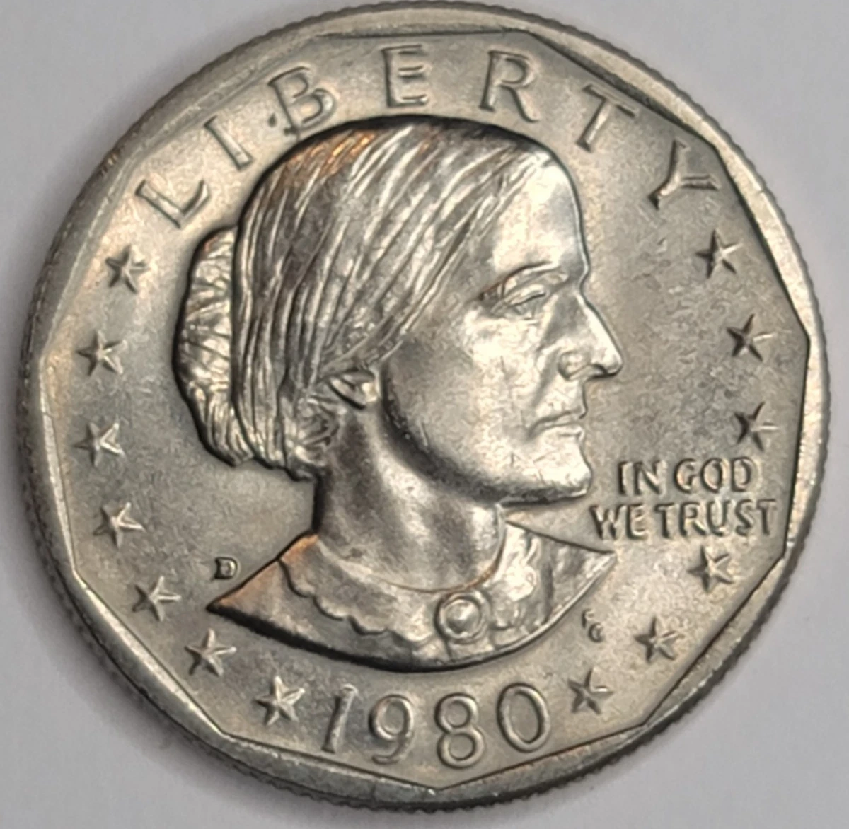 ウィアーキュー　1980年代　アメリカンビンテージ Denver U.S. Mint 1980 Susan B Anthony Dollars (1979-1981, 1999