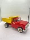 Vintage Tonka Metalcraft Mighty Dump Truck Toy Red Yellow Painted Collectible