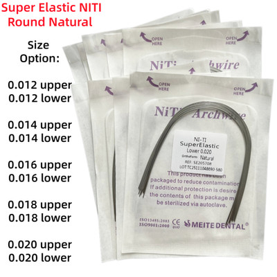 10Pcs/Pack Dental Orthodontic Arch Wire Super Elastic Niti Round Natural Form