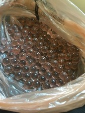 50 Bulk Pink Clear Water Beads Gel Glass Balls as Vase Plant Filler, 0.5"D