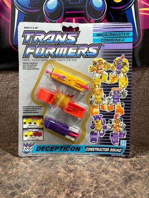 Transformers 1989 Micromaster Combiner Constructor Squad Sealed Mint On Card MOC