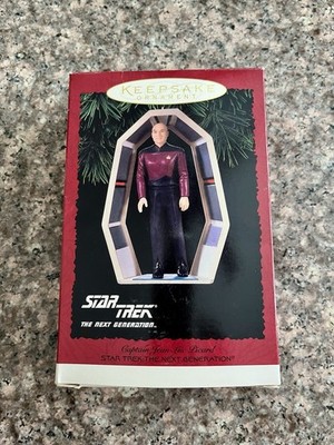 Star Trek The Next Generation Ornament  Jean-Luc Picard  1995 (Glued To Base)
