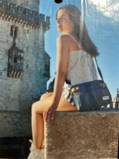 New Travelon 5 Point Anti Theft Tour Bag BLUE  W/ RFID Shield  Style #33071 -350