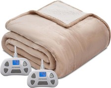 Queen Size Electric Blanket with Dual Control, 10 Heat Levels, Machine Washable