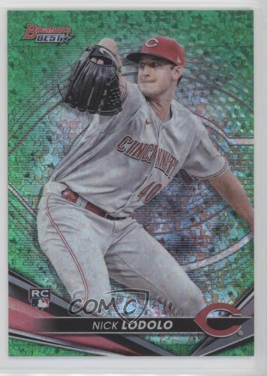 2022 Bowman's Best Green Mini-Diamond Refractor 5/99 Nick Lodolo #56 19ed