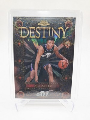 2025-26 Topps Chrome Basketball No. D-5 Ace Bailey RC Destiny Refractor