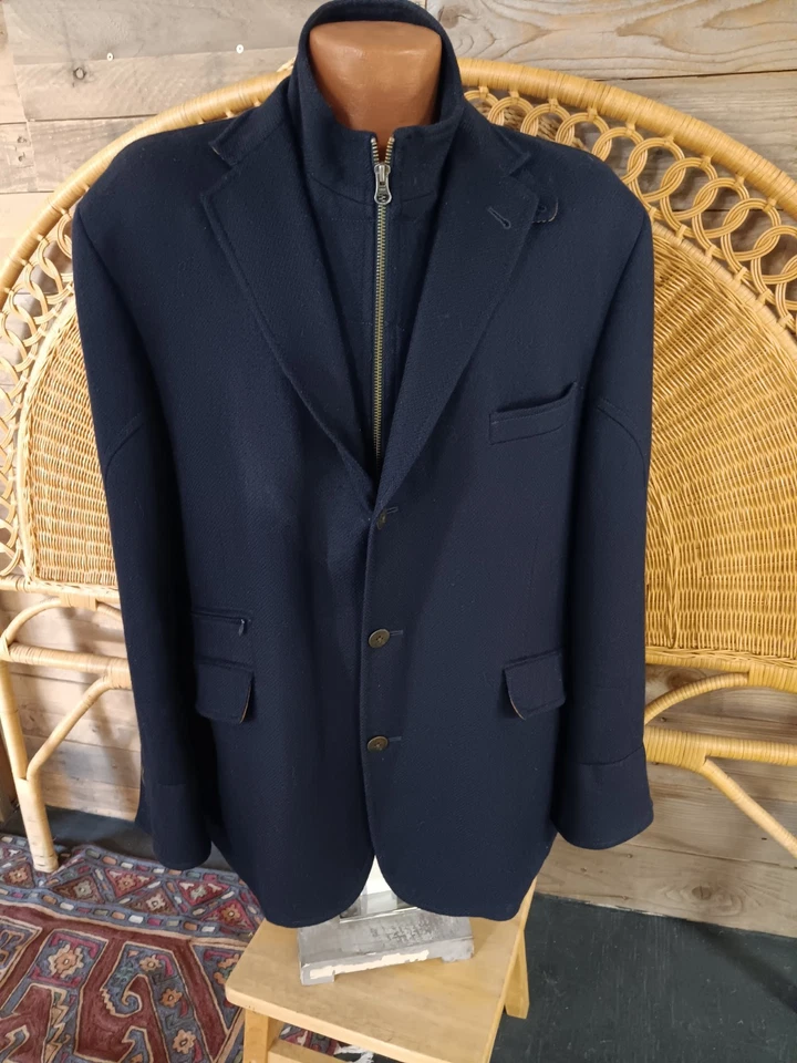 Abrigo deportivo híbrido Kroon Ritchie Blazer Chaqueta Lana/Cachemira 46R Azul marino Foto 2 de 4