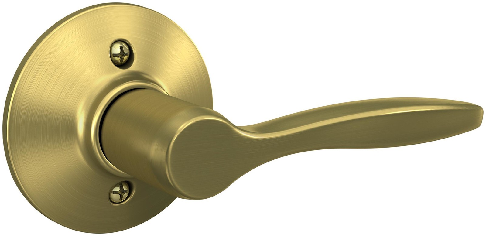 Schlage F170-DEL-RH Brass Delfayo Right-Handed Non-Turning Door Lever