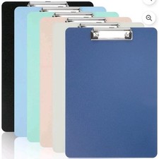 Plastic Clipboard,6 Pack Colored Clip Boards for Classroom, Students,...