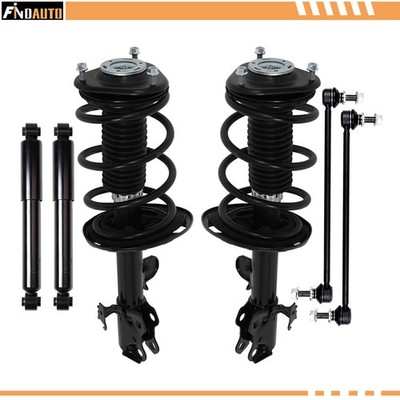 6x For 2013-18 Toyota RAV4 Front Struts Rear Shock w/ Spring Sway Bars Link Kit