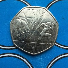 2014 Commemorative 50p Coin - Commonwealth Games Glasgow - Circulated Condition