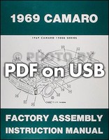 1967-1968-1969 Camaro Werkstatthandbuch USB FüR Alle Modelle RS SS Z28