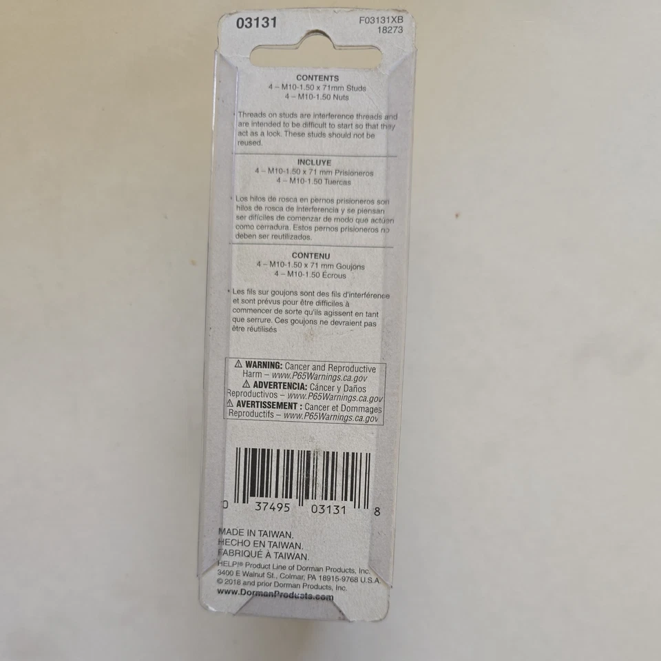 Perno y tuerca de brida de escape Ford Dorman 03131 Foto 3 de 3