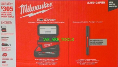 NEW IN BOX Milwaukee 2359-21PEN Kit Compact Flood Light w/ USB 2359-20 M18