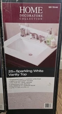 25in. Sparkling White Vanity Top - Home Decorators Collection - New, Unopened