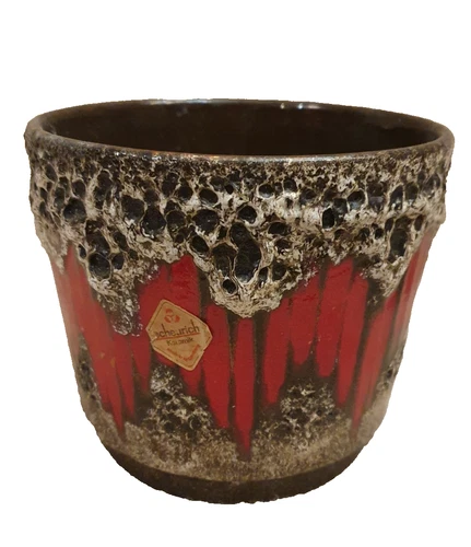 Scheurich 'Fat Lava' Glaze Model 'Lora' Planter Vintage 50s/60s
