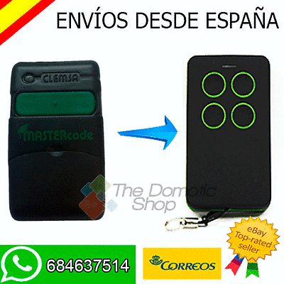 Mando De Garaje Compatible Universal Erreka Nice Pujol Clemsa MUTANCODE T1 T-8