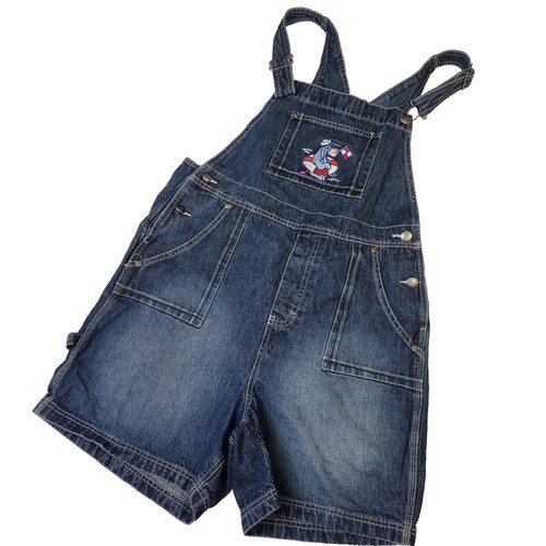 Disney Vintage Eeyore Embroidered Short Dungarees, Small