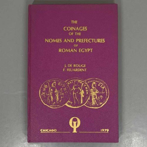 RARE - COINAGE OF THE NOMES AND PREFECTURES OF ROMAN EGYPT by J de Rougé - 1979 - Picture 1 of 11