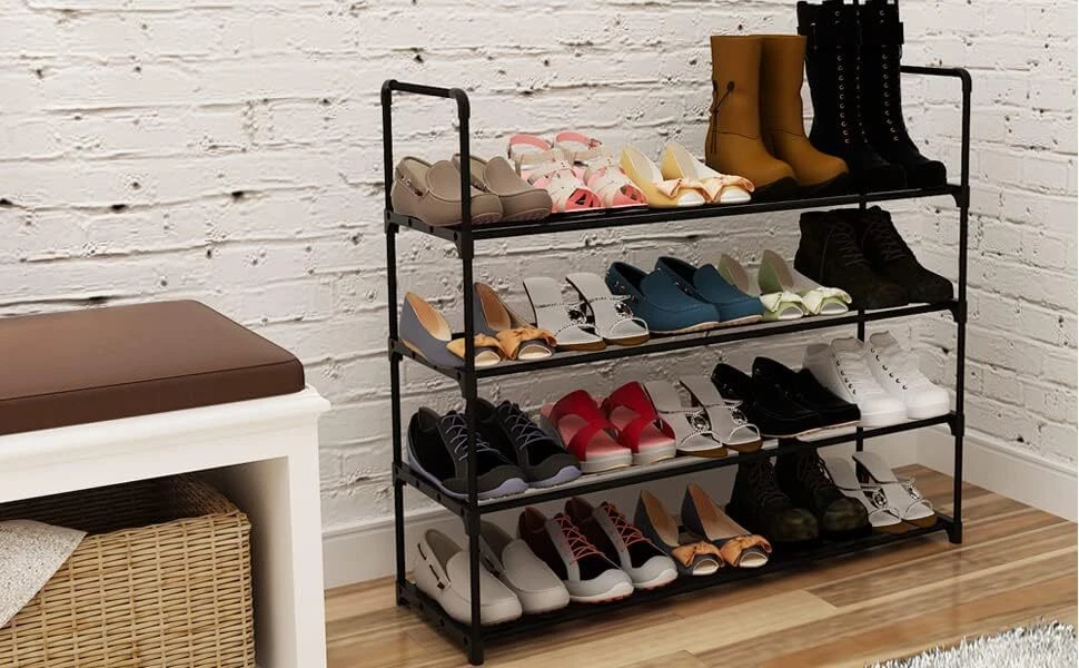Stanz TM 4 Tier Shoe Rack Shoe Tower Shelf Entryway Cabinet Storage Organize