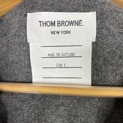 Thom Browne Mens Size 2 / US Size Medium Gray 100% Cashmere  