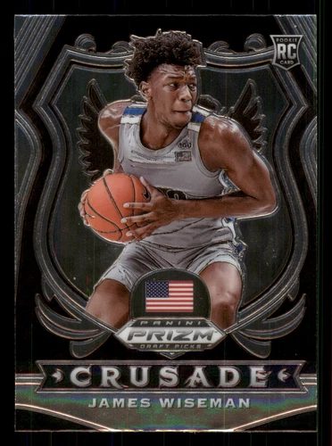 2020 Panini Prizm Draft Picks James Wiseman #82 Crusade RC Memphis Tigers