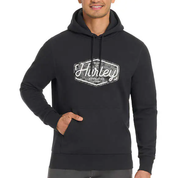Hurley Hoodie Mens XL Classic Graphic Long Sleeve Fleece