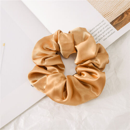 3PCS Elastic Hair Bands Satin Silk Scrunchies Solid Ponytail Hair Ties Rope* ♢ - Bild 16 von 116