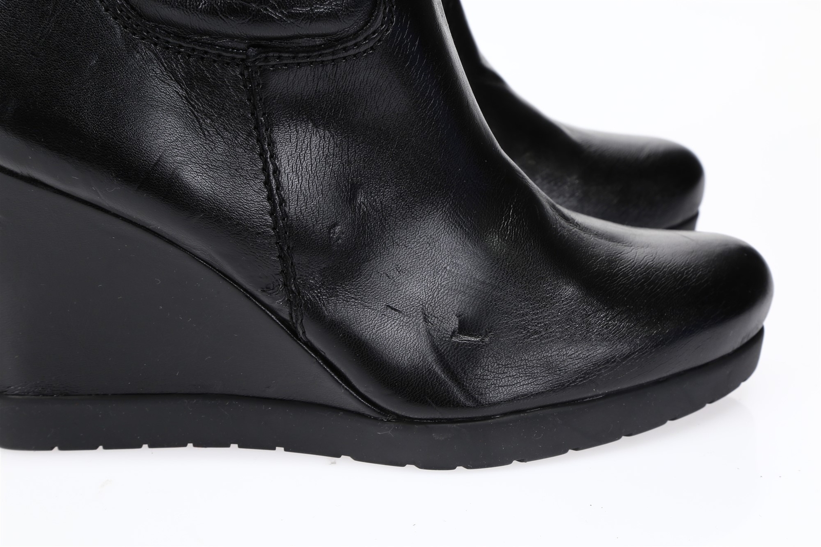 Franco Sarto Mujeres Cuero Negro Cuña botas Hasta La Rodilla Cuña Negro Talla 9.5 M 229001 263801 Franco Sarto Mujeres Cuero Negro Cuña botas Hasta La Rodilla Cuña Negro Talla 9.5 M 229001 263801