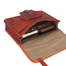 New bags 15" Leather distressed messenger bag laptop bag computer case shoulder