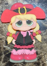 Cowgirl paper piecing premade piecing for scrapbook die cut CFAIRIES