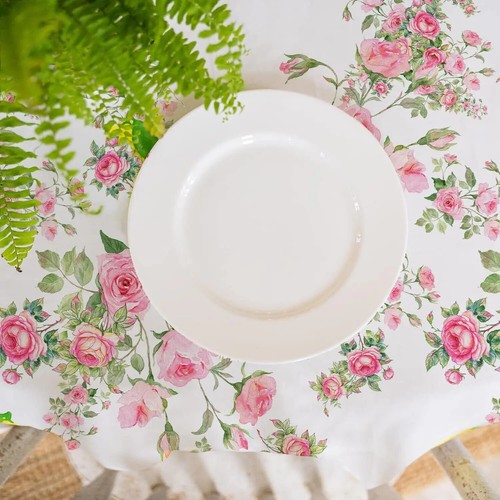 Pink Flowers Print Tablecloth Table Decor Table Covers for Wedding Party Decor - Picture 5 of 23