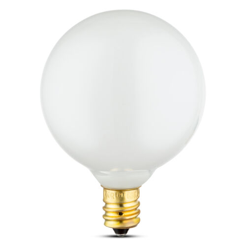 10 Pack Mini Globe Bulbs 120V 25W G16.5 Candelabra E12 Base Warm White Dimmable - Picture 3 of 4
