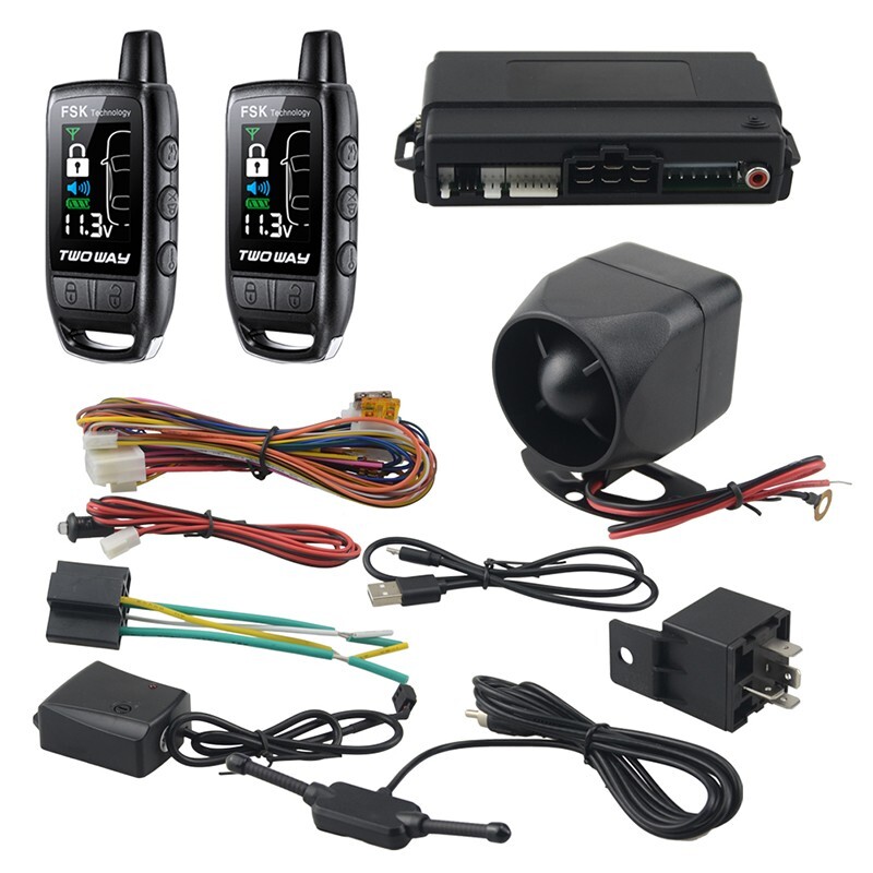 EASYGUARD Système D'alarme De Voiture 2 Voies EC201-M9 Avec écran LCD De 1,75 Pouces Grand écran