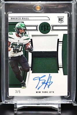 ROOKIE Breece Hall 2022 National Treasures #161 True RC AUTOGRAPH Black #3/5 RPA