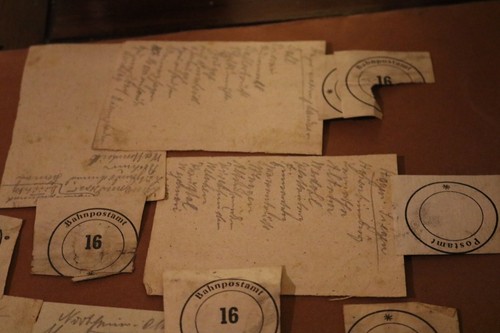 alte Papierabschnitte mit Orte - Bahnpostamt 16 - Postamt ??? - Bild 3 von 4