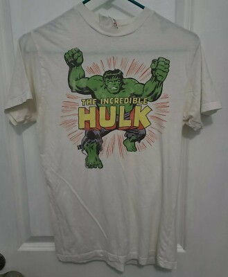 VTG The Incredible Hulk Shirt White Sm Junk Mail