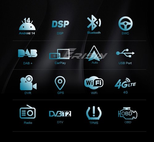 64GB Android 14 Autoradio DAB+ 8 Kern Navi CarPlay CD CANbus SWC Porsche Cayenne - Bild 2 von 24