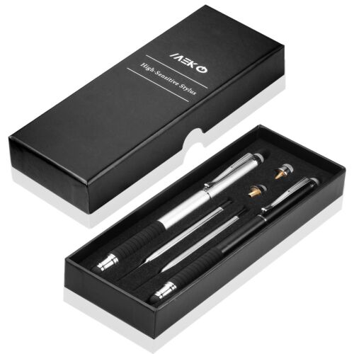 MEKO 3 en 1 Stylet Tactile avec 2X Stylo Bille 2X Fibre Conseils pour iPad iP... - Photo 6/7