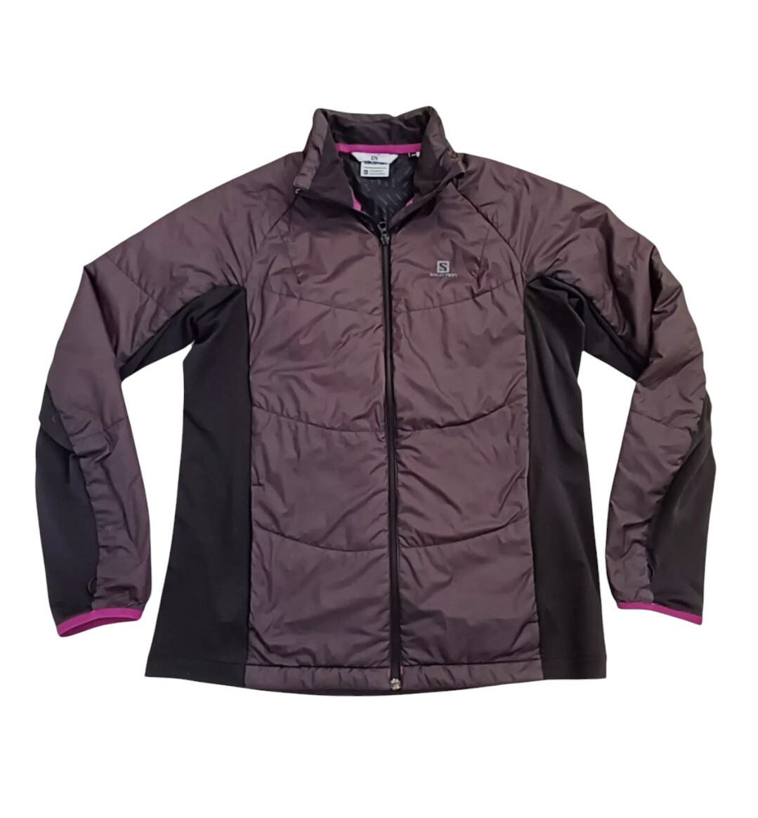 Salomon giacca imbottita cappotto grigio viola taglia XL