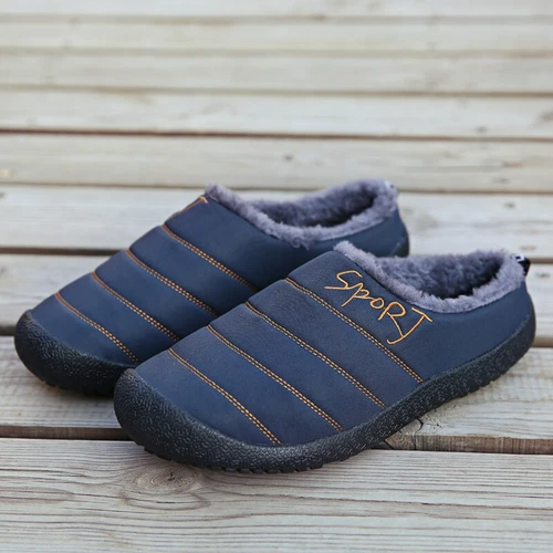 Winter Cotton Slippers Waterproof Plush Lining Warm Men Women Slippers Outdoor- - Picture 49 of 65