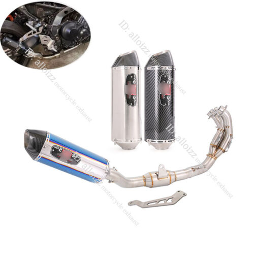 For Yamaha MT-09 2021-2024 Exhaust System Front Link Pipe 2"Muffler Silencer - Picture 1 of 10