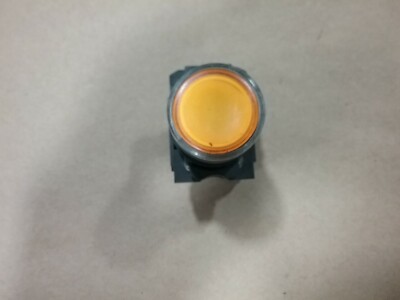 Telemecanique ZBV-B5 ZBE-101 Orange Illuminated Push Button #37F29