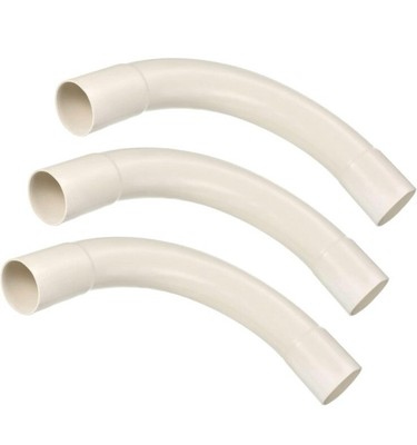 PVC Wasserrohr Ellenbogenverschraubung 40 mm ID 305 mm Länge Rohrverbinder Gelenk 3 Stück