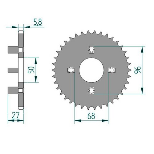 Kettensatz XL 50 Für Honda 1982-1983 - DID Kette Mit Ritzel Und Kettenrad