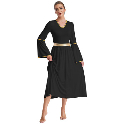 Women's Gold Cross Praise Dance Dress Outfits Worship Liturgical Costume Church | eBay Women's Gold Cross Praise Dance Dress Outfits Worship Liturgical Costume Church | eBay