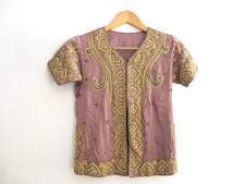 Pink Silk Zari Embroidery Vintage Indian Jacket
